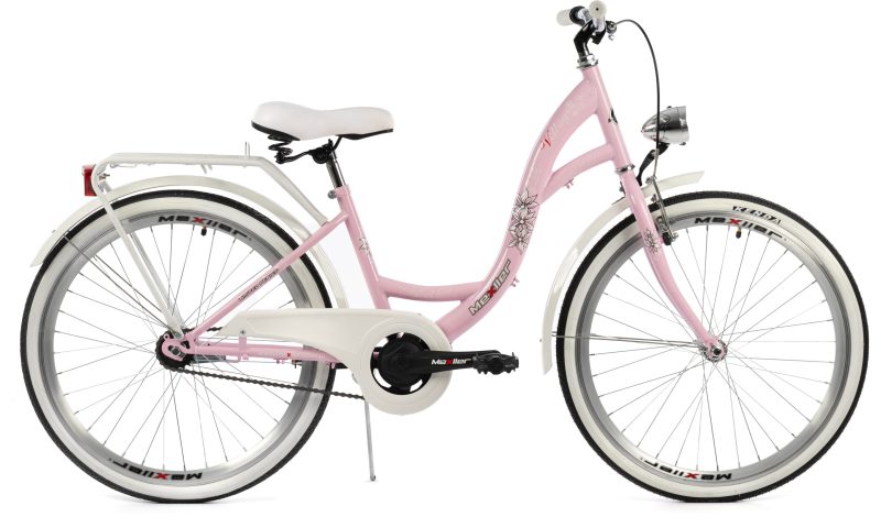 miejski 24 kola rama 13,5 jasny roz kwiaty Rower miejski 24 cale Mexller Village Nexus 3 / Village Torpedo