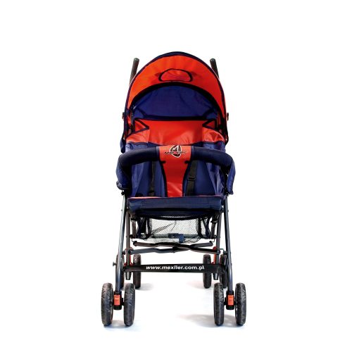 Wózek dziecięcy typu parasolka z wielopozycyjna budką - czerwony