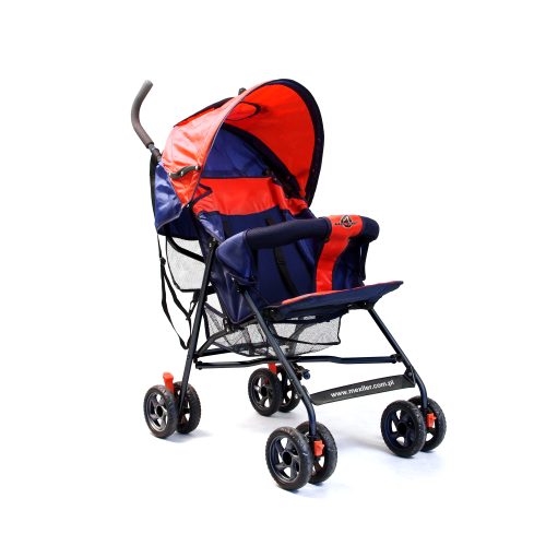Wózek dziecięcy typu parasolka z wielopozycyjna budką - czerwony