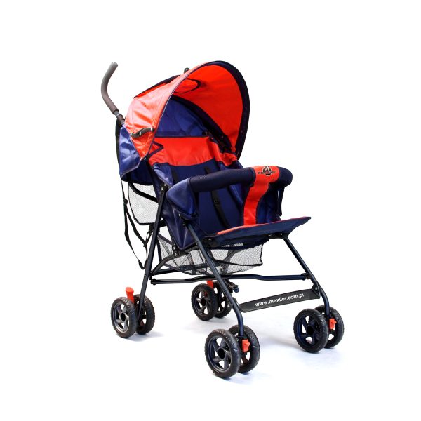 Wózek dziecięcy typu parasolka z wielopozycyjna budką - czerwony