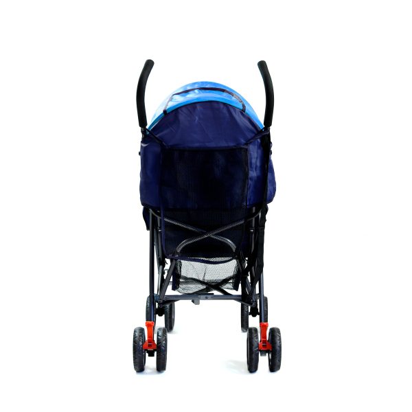 Wózek dziecięcy typu parasolka z wielopozycyjna budką - niebieski